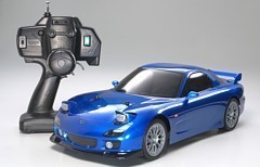 Auto modelis 1:10 treka Mazda RX-7, elektriskais, RTR, 4WD, TT-01