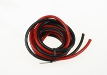 Silikona vads 12AWG(melns, sarkans, 1M)