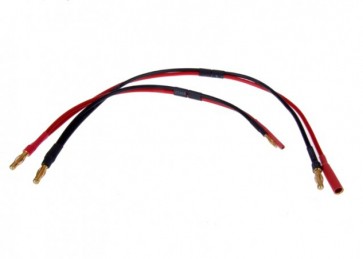 Charging cable gold plated 2mm to 2mm/4mm